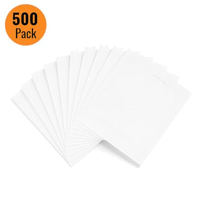 Plastic Merchandise Bags, 12" x 15", Silver, Pack of 500 - color: Silver, size: 12" X 15", PACK OF 500