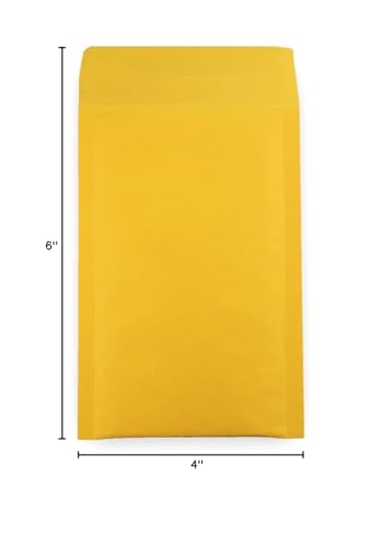 Harper Grove #0000, 4" x 6", Single, Kraft Bubble Mailers Padded Shipping Envelopes Self Seal Small Size