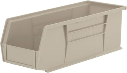 Akro-Mils 30234 AkroBins Plastic Storage Bins, 15"x5"x5", Stone, 12-Pack - color: Stone