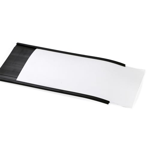 SmartSign (10-Pack) Magnetic C Channel Card Label Holders - 3" x 6" Metal Racks and Shelf Label Holders with Paper Inserts - size: 3" x 6" pack of 10