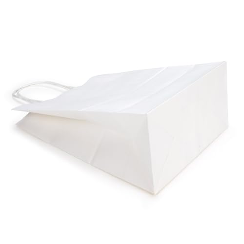 ClearBags Paper Merchandise Handle Bags (White, 8 1/4 x 4 5/16 x 10 5/8) - color: White, size: 8 1/4 x 4 5/16 x 10 5/8