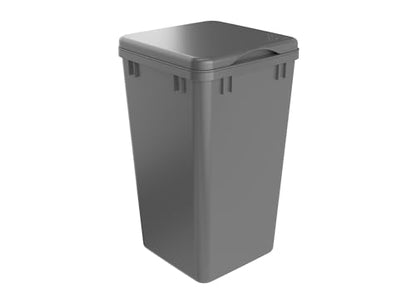 Rev-A-Shelf 27 Qt Garbage Can Lid for Base Kitchen and Bathroom Cabinet Bin - color: Silver, size: 27 QT
