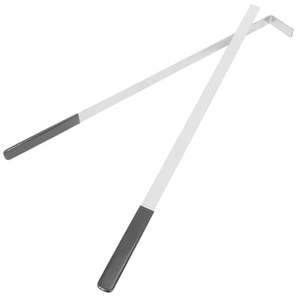 2pcs Supermarket Goods Shelf Management Tool, Stainless Steel Sorting Puller for Merchandise Organization, 22 and 23 Inch Length Pusher Ruler