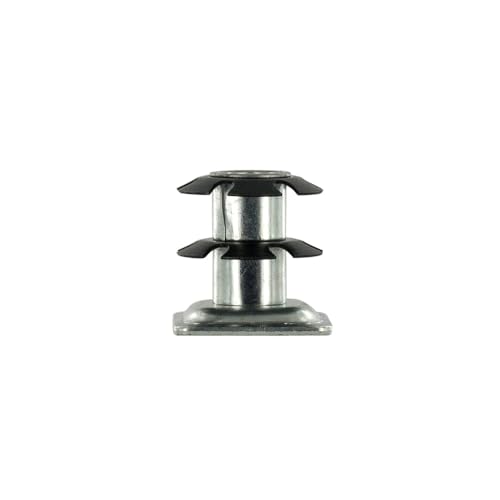 Outwater 1" Square Tube Caster Insert, 3/8-16 Thread, 100-Pack - size: 100 Pack