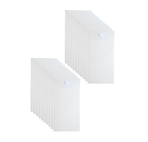#10 Vertical Clear Plastic Envelopes 5 x 10 Money Receipt Bill Storage Holder 20 Pack Hook Loop Closure - color: 20 pack