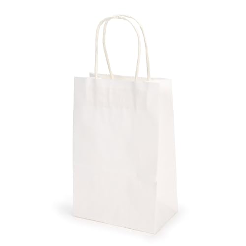 ClearBags Paper Merchandise Handle Bags (White, 5 1/2 x 3 1/8 x 8 7/16) - color: White, size: 5 1/2 x 3 1/8 x 8 7/16
