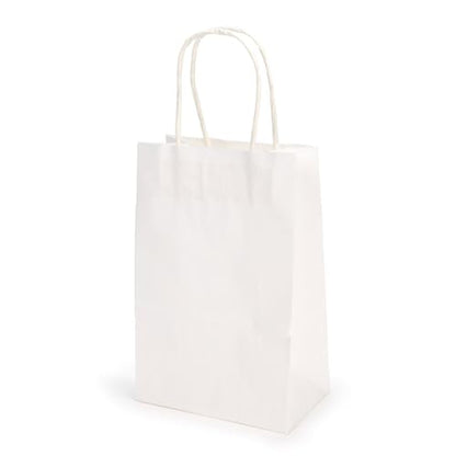 ClearBags Paper Merchandise Handle Bags (White, 5 1/2 x 3 1/8 x 8 7/16) - color: White, size: 5 1/2 x 3 1/8 x 8 7/16