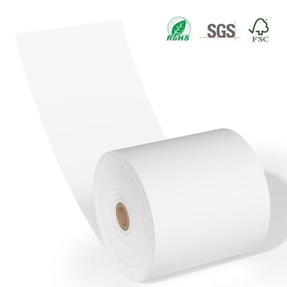 15 Rolls 3 1/8 x 230 Thermal Paper Receipt Rolls 55 GSM Premium Quality Thick paper For POS Cash Register BPA Free-Methdic - style: 15 Rolls
