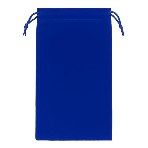 Mandala Crafts 8x17 Royal Blue Velvet Drawstring Bags for Shoe Dusting Bags - color: Royal Blue 8X17 Inches, size: 1 Count (Pack of 10)