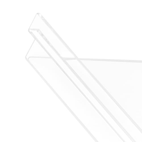 20 Pack Clear Acrylic Slatwall Shelves 4.5 x 10 Inch - Wall Mounted Panel Accessories for Shoe Stores, Home Organization & Retail Display
