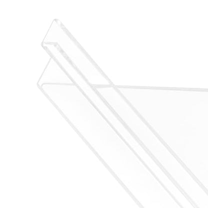 20 Pack Clear Acrylic Slatwall Shelves 4.5 x 10 Inch - Wall Mounted Panel Accessories for Shoe Stores, Home Organization & Retail Display