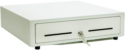 Star Micronics CD3-1616 5 Bill / 8 Coin Value Series Cash Drawer with 2 Media Slots and Included Cable (16" x 16") - White - color: White