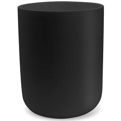 YEW DESIGN Matte Black Round 2 Gallon Trash Can for Home and Bathroom - color: Black Round