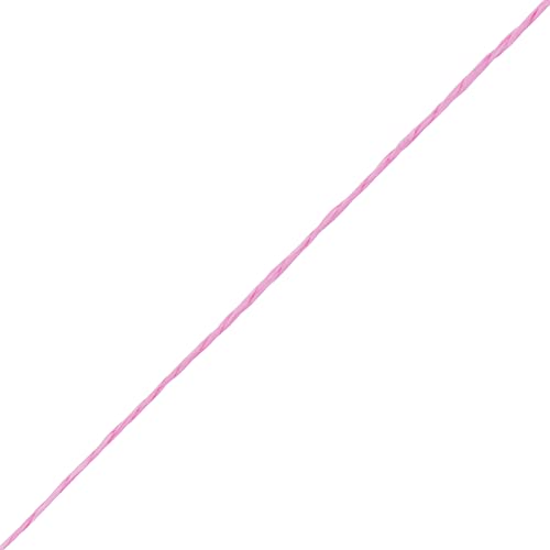 Mandala Crafts Pink Natural Raffia Yarn for Crochet Gift Wrapping - color: Pink, size: 1/16 Inch 200 Yards Raffia Yarn