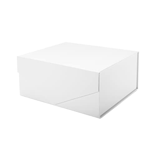 PACKHOME White Gift Box 9x6.5x3.8in with Magnetic Lid - color: 9x6.5x3.8 Inch-White-Pack of 1