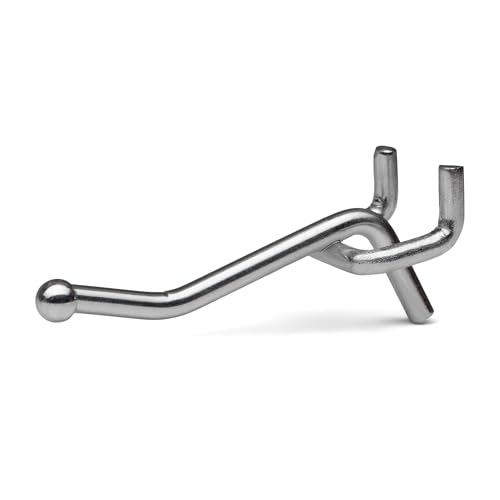 Presa Metal Peg Board Shelving Hooks, 2-inch, 50-Pack - color: Chrome, size: 2 Inch