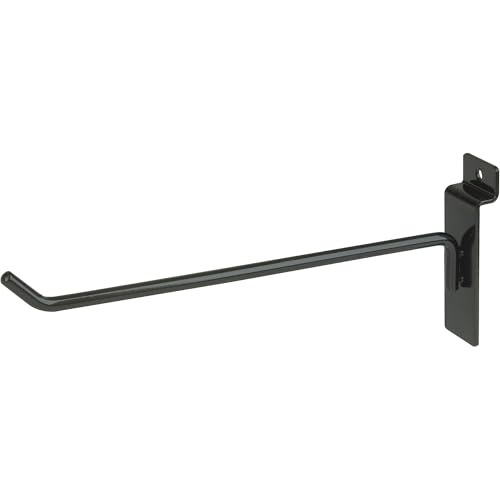 Econoco 8” Slatwall Deluxe Hooks, Slatwall Hooks, Display Hooks for Panel, Black (Pack of 96) - color: Black, size: 8" Length