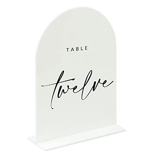 4x6 Inch White Arch Acrylic Sign with Stand 1/8 inch Thick - color: White, size: 4x6 Inch (10pcs)