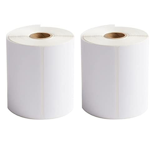 FungLam 2 Rolls 4x6 Direct Thermal Shipping Labels, 250 Labels/Roll, 1'' Core, Compatible Zebra 2844 ZP-450 ZP-500 ZP-505 - size: 2 Rolls