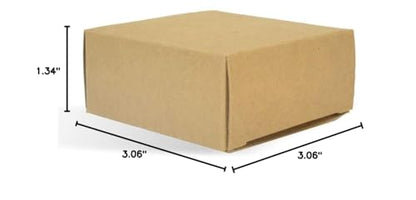 Kraft Square Boxes for Homemade Soap Packaging, No Window - 50 Pack - color: Kraft, size: 50 Pack