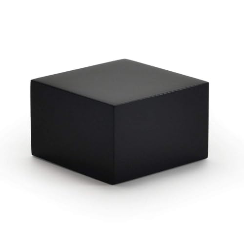 Oirlv Solid Wood Minimalism Style Jewelry Display Stand Showcase Jewelry Organizer Black Square Holder (SM05302) - color: SM05302