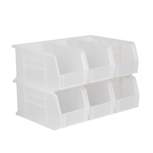 HE HUDSON EXCHANGE 11" x 5.5" x 5" (6 Pack) Plastic Stackable Storage Bin, Clear - color: Clear, size: 6 Pack