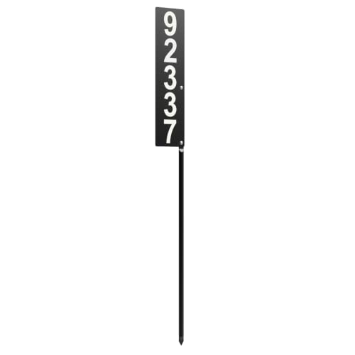 Metal House Number Sign, Waterproof Address Plaque with Stake - color: Black(Classic Stake)