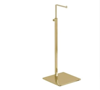 Single Hook Adjustable Purse Display Stand Metal Adjustable Handbag Bag Display Rack Holder (GOLD) - color: GOLD
