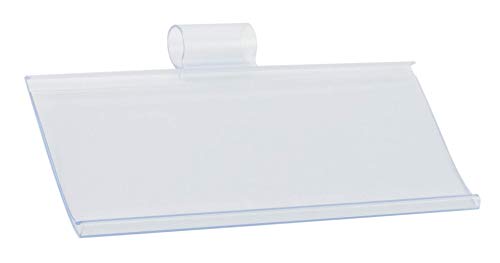 Plastic Label Holders 3" - Ultra Clear Easy Clip Design - Pack of 100