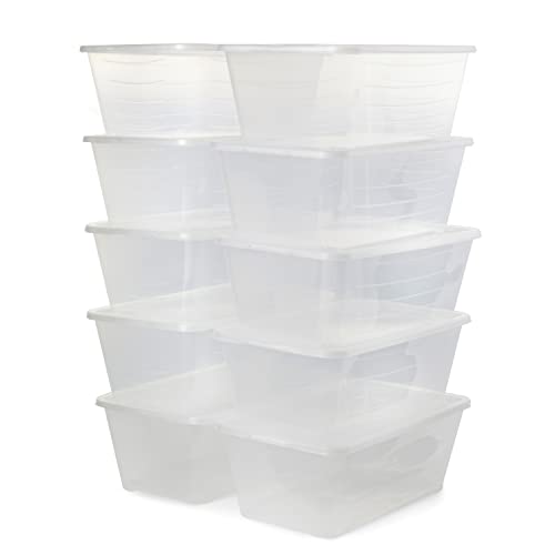 Life Story 40 Pack Stackable Shoe Boxes, 6 Liter Plastic Storage Organizers