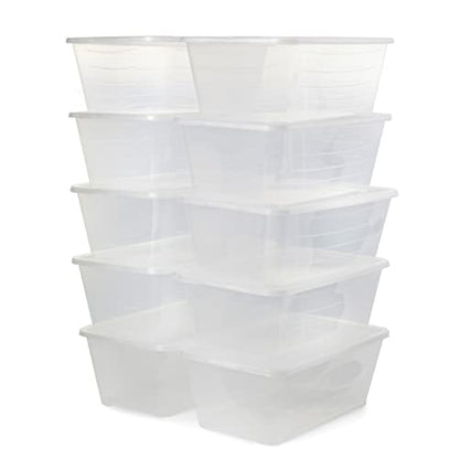 Life Story 40 Pack Stackable Shoe Boxes, 6 Liter Plastic Storage Organizers