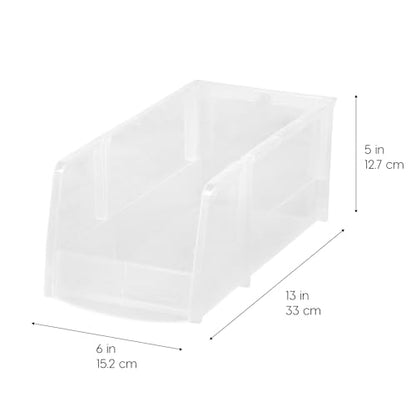 IRIS USA 8-Pack, Large Clear Stackable Storage Bins - color: Clear, size: Large - 8 Pack