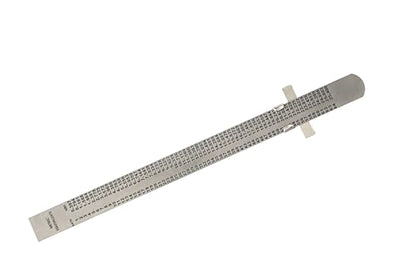 PEC Tools 6" Metal Pocket Ruler, Inch & mm & Metric Equivalent,3pcs - color: Metric Equivalent Chart, size: 3