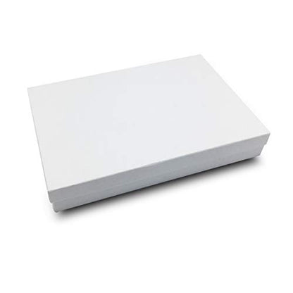 TheDisplayGuys 25 Cardboard Gift Jewelry Boxes w/Padding #75-7.1x5.2x1.3 - color: White Swirl