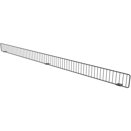 Wire Shelf Front Fence Guard Rail for Gondola Retail Shelves, 3"H x 48"L - color: Black