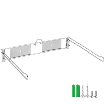 QWORK Bag Holder for Plastic Bags, T-Shirt Bag Rack Holder, T Shirts Bags Rack, Hanging Bag Rack, Fits Standard Bags, with Screws, 11.81" x 10.04" x 2.76"