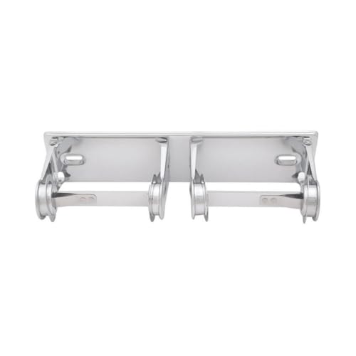 Bradley 5224 Tension Spring Control Dual Roll Toilet Paper Dispenser - color: Tension Spring Control