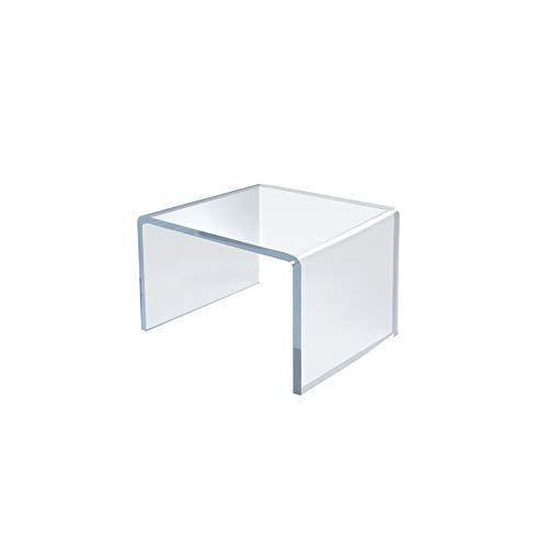 Azar Displays 515328 2.5" Square Acrylic Riser, Clear (4 Pack) - size: 2.5 X 2.5