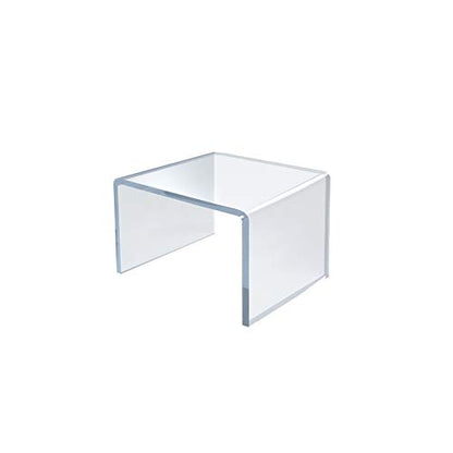 Azar Displays 515328 2.5" Square Acrylic Riser, Clear (4 Pack) - size: 2.5 X 2.5