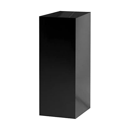 Marketing Holders Tall Column Glossy Black Platform Display Box 12 x 12 x 40 Sculpture Pedestal Museums Artifacts Cube Elevating Acrylic Showcase Stand Expos Event Memorials Wedding Receptions - size: 12"w x 12"d x 40"h