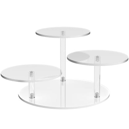NiHome 3-Tier Acrylic Stand Risers for LEGO Botanical, Figurine Shelf Clear - color: Clear,1 PCS