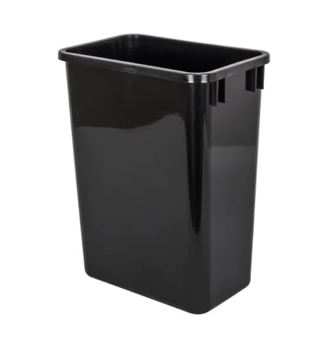 44-Quart Plastic Black Trash Can, 11-Gallon, Durable Garbage Bin - color: Black, size: Single-Bin