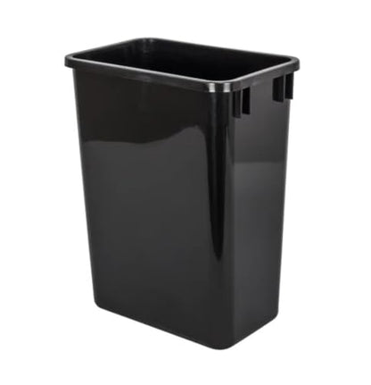 44-Quart Plastic Black Trash Can, 11-Gallon, Durable Garbage Bin - color: Black, size: Single-Bin