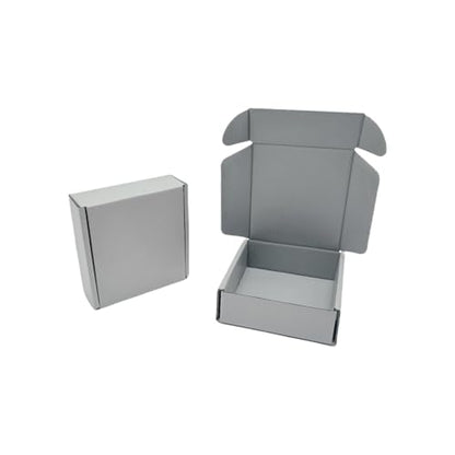 50 Pack 4.7x4.7x1.6 in Gray Shipping Boxes - color: Gray, size: 4.7x4.7x1.6 in