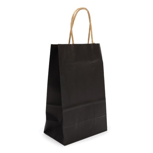 ClearBags Paper Merchandise Handle Bags (Black, 5 1/2 x 3 1/8 x 8 7/16) - color: Black, size: 5 1/2 x 3 1/8 x 8 7/16