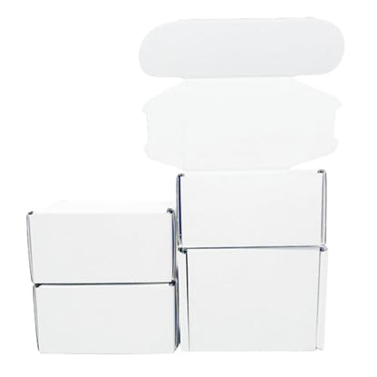 4x3x2 Inches 50 Pack White Corrugated Cardboard Shipping Boxes - size: 4x3x2 inch 50 Pack