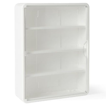 4-Tier Clear Display Case for Figures, Wall-Mounted Trinket Display Shelves with Adjustable Shelves, Dustproof Squishy Storage Case & Trinket Shelf Display Wall for Mini Figures and Collectibles - color: White