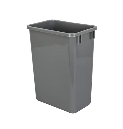 44-Quart Plastic Grey Trash Can, 11-Gallon, Durable Garbage Bin - color: Grey, size: Single-Bin
