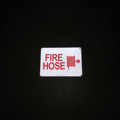 TRADESAFE Fire Hose Sign - Fire Extinguisher Sign with Fire Hose Reel Logo, Quick Install Aluminum Safety Sign, Light Reflective, UV-Resistant, Waterproof, 14” X 10” Safety Signs For Business - style: Fire Hose