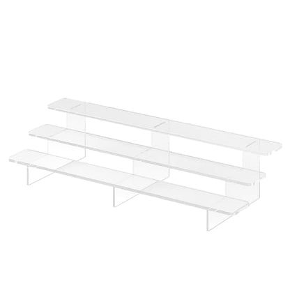 23.6 " Acrylic Riser Display Stands - 3 Tier Clear Acrylic Display Shelf